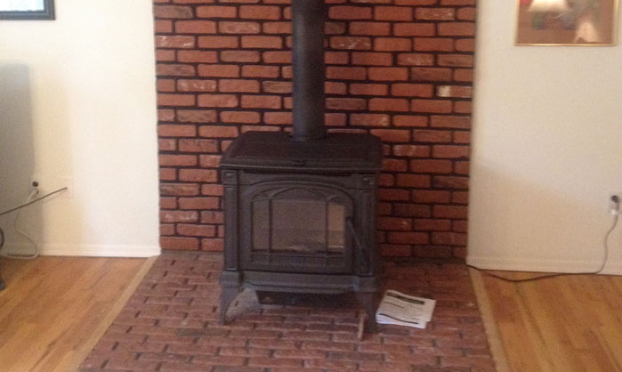 Wood stove, pellet stove, and gas stove installation